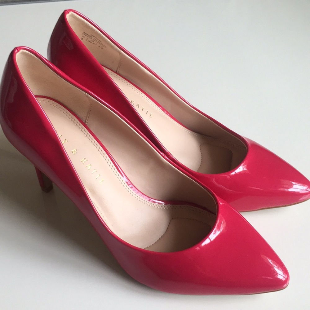 Kelly and Katie hot pink platforms